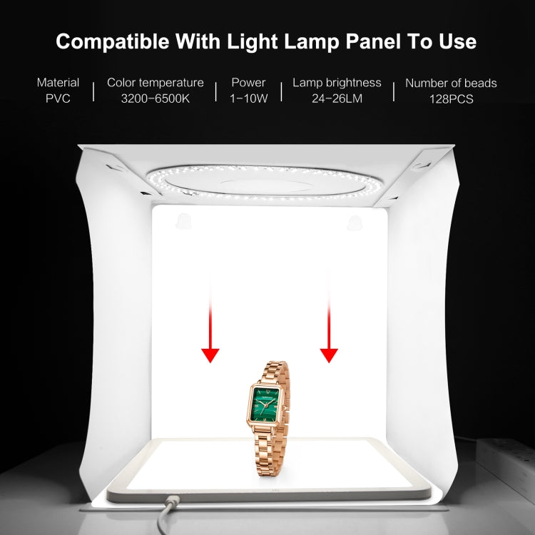 PULUZ 30cm Folding Portable Ring Light Board Photo Lighting Studio Shooting Tent Box Kit with 6 Colors Backdrops (Black, White, Yellow, Red, Green, Blue), Unfold Size: 31cm x 31cm x 32cm