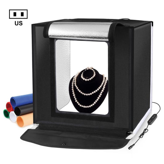 PULUZ 40cm Folding Portable White Light Dimmable Photo Lighting Studio Shooting Tent Box Kit with 6 Colors (Black, Orange, White, Red, Green, Blue) Backdrops