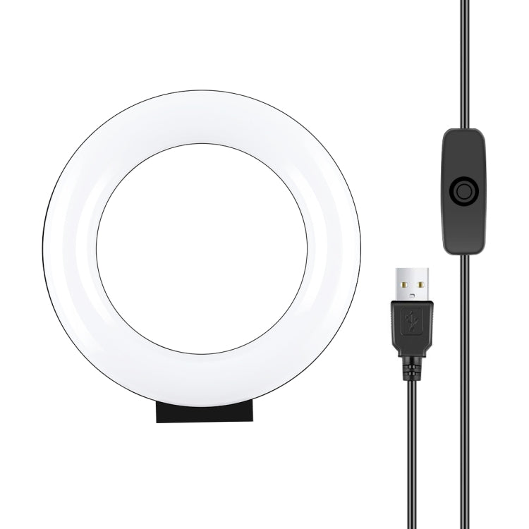 PULUZ 4.7 inch 12cm Curved Surface USB White Light LED Ring Selfie Beauty Vlogging Photography Video Lights