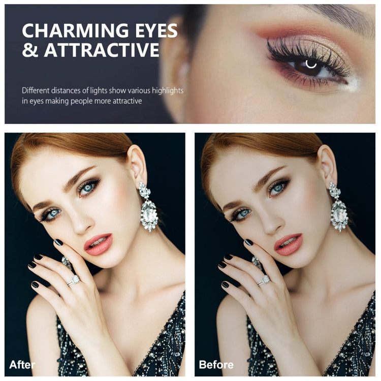 PULUZ 4.7 inch 12cm Curved Surface USB White Light LED Ring Selfie Beauty Vlogging Photography Video Lights