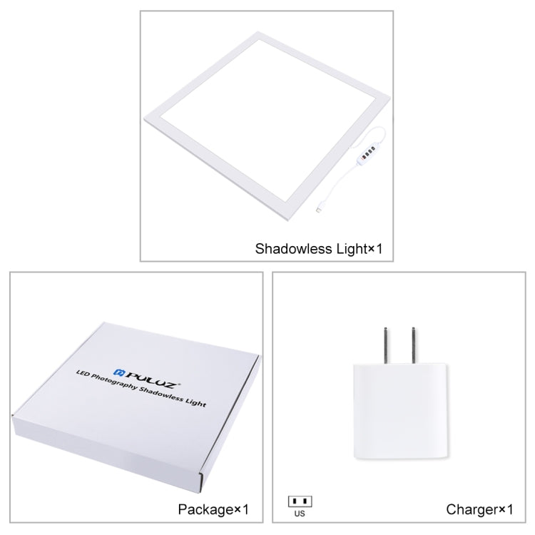 PULUZ 1000LM LED Acrylic No Polar Dimming Shadowless Light Pad with Switch for 40cm Photo Studio Box