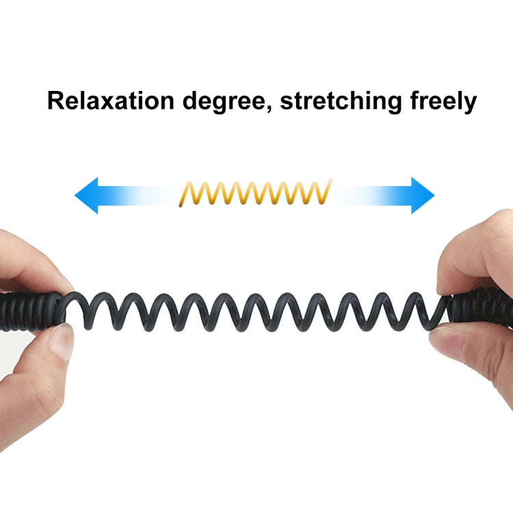 PULUZ 3.5mm TRRS Male to Type-C / USB-C Male Live Microphone Audio Adapter Spring Coiled Cable for Samsung, Huawei and Smartphones, Cable Stretching to 100cm