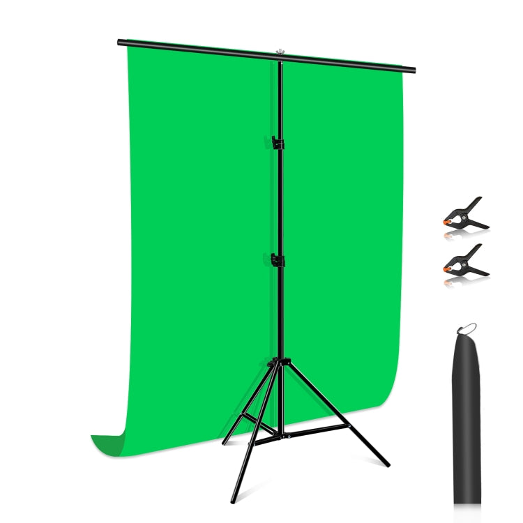PULUZ 1x2m T-Shape Photo Studio Background Support Stand Backdrop Crossbar Bracket Kit with Clips