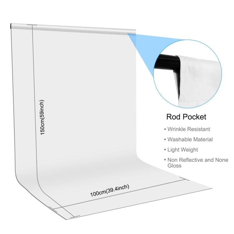 PULUZ 1m x 1.5m Photography Background Photo Studio Background Cloth Backdrop