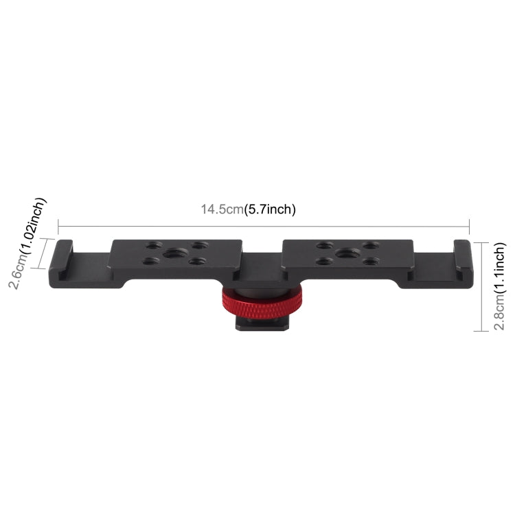PULUZ Three-head Cold Shoe Bracket Mount