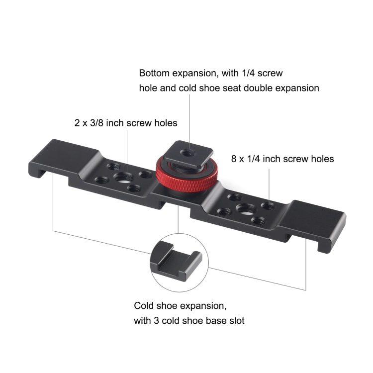 PULUZ Three-head Cold Shoe Bracket Mount