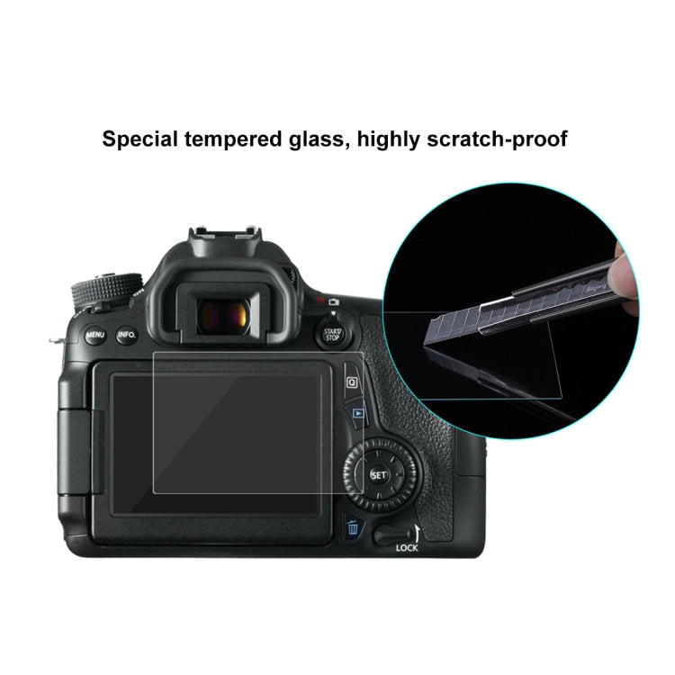 PULUZ 2.5D 9H Tempered Glass Film for Canon 650D, Compatible with 90D / 80D / 70D / 77D(9000D) / 800D(X9I) / 700D(X7I) / 750D(X8I) / 760D(8000D) / XC10 / XC15 / 7D2, Pentax Q1 / K-S1 /Q10 / Q7, Panasonic ZS35, Nikon V1