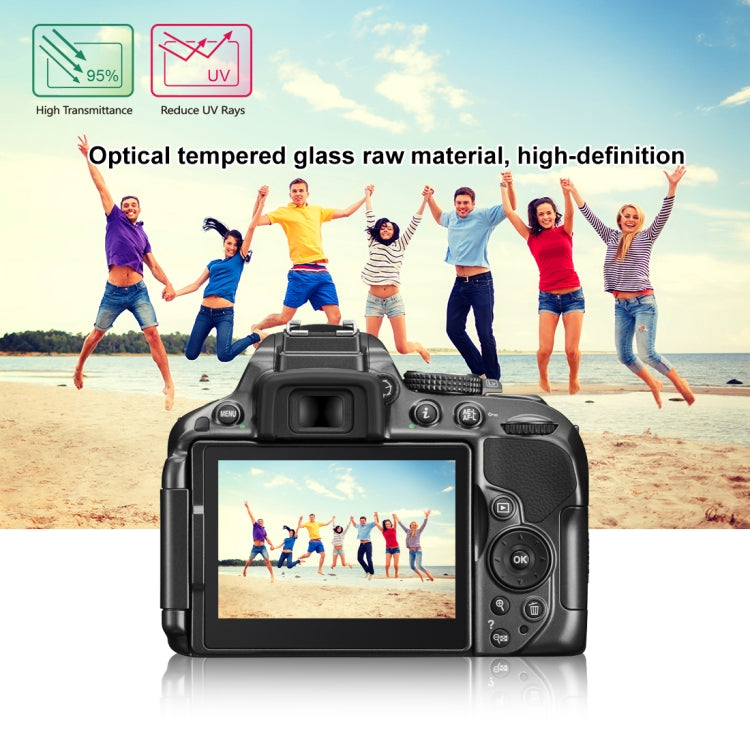 PULUZ 2.5D 9H Tempered Glass Film for Nikon D5300, Compatible with Nikon D5300 / D5500 / D5600, Pentax K-1 / K-1 Mark II