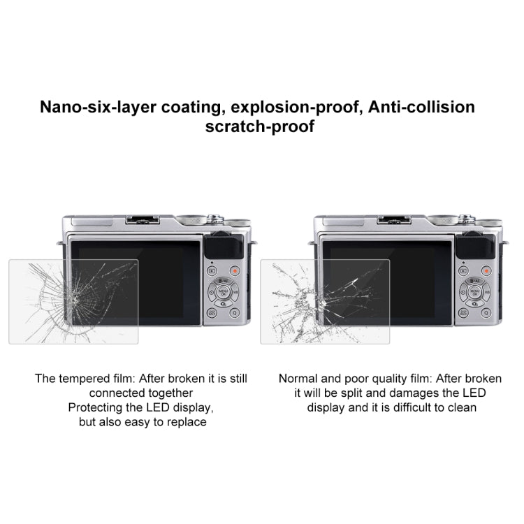 PULUZ 2.5D 9H Tempered Glass Film for Fujifilm X-A3, Compatible with Fujifilm X-T1 / X-T2 / X-A5 / X-A10 / X-A20