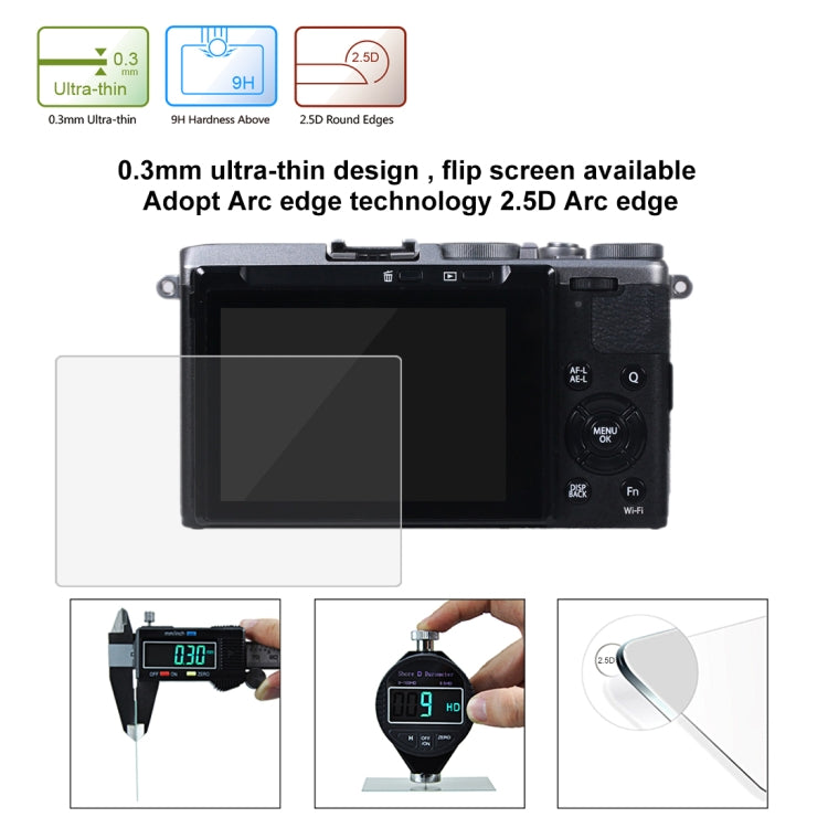 PULUZ 2.5D 9H Tempered Glass Film for Fujifilm X-70, Compatible with Fujifilm X-70, Leica M10