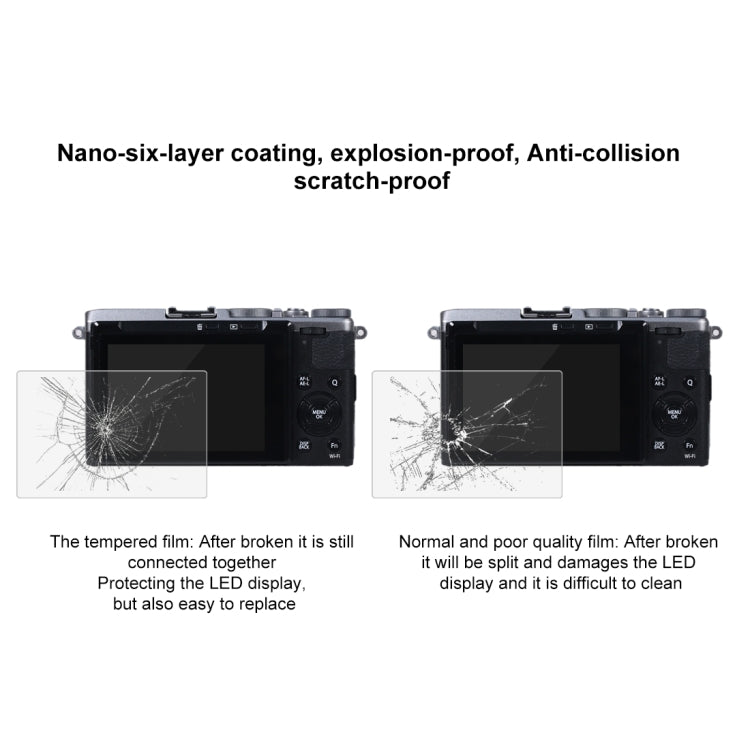PULUZ 2.5D 9H Tempered Glass Film for Fujifilm X-70, Compatible with Fujifilm X-70, Leica M10