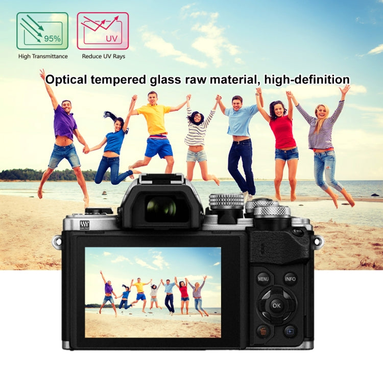 PULUZ 2.5D 9H Tempered Glass Film for Olympus EM10 / II / III / OM-D / EM-1/ II / III / E-P5 / E-PL7 / E-PL8 / 8 / 9 EM5 II / PEN-F / EM1X, Nikon 1V3, Panasonic GF6 / G99 / GX7III GX8 / GH3, Fujifilm X-H1