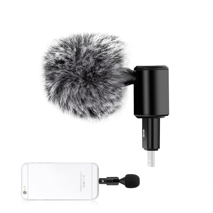 PULUZ 8PIN Jack Mobile Phone Omnidirectional Condenser Adjustable Microphone