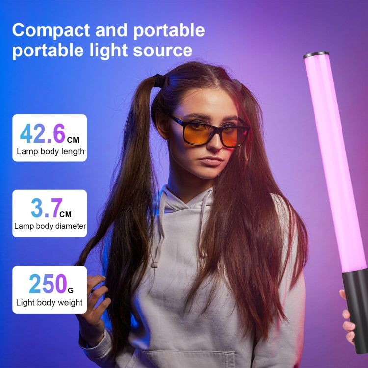 PULUZ Metal Body 2500-9000K RGB Full Color Beauty Fill Light Handheld Photography LED Light