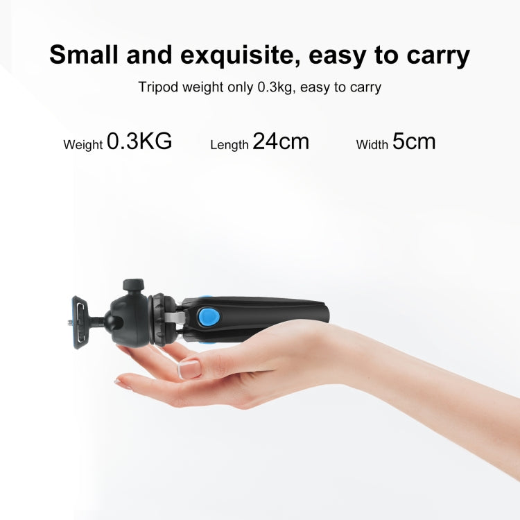 PULUZ Mini VLOG Live Stabilizer Stand Tripod with Phone Clamp for Smartphones