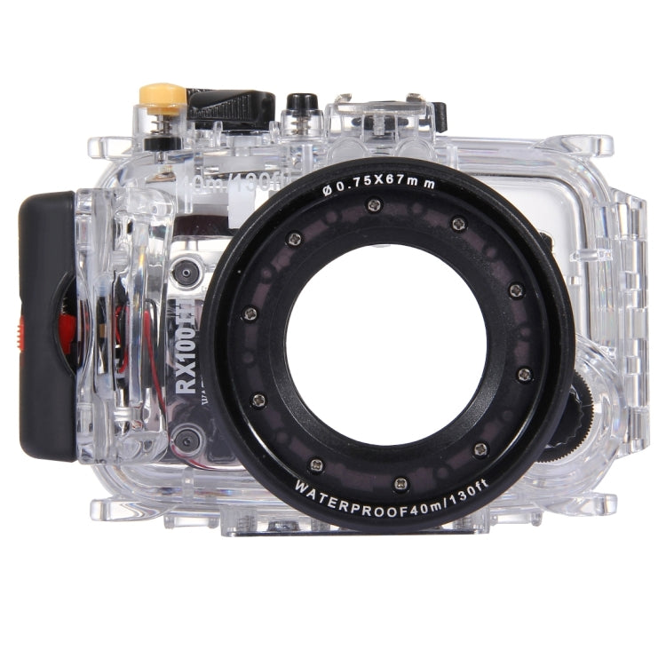 PULUZ 40m Underwater Depth Diving Case Waterproof Camera Housing for Sony RX100 III