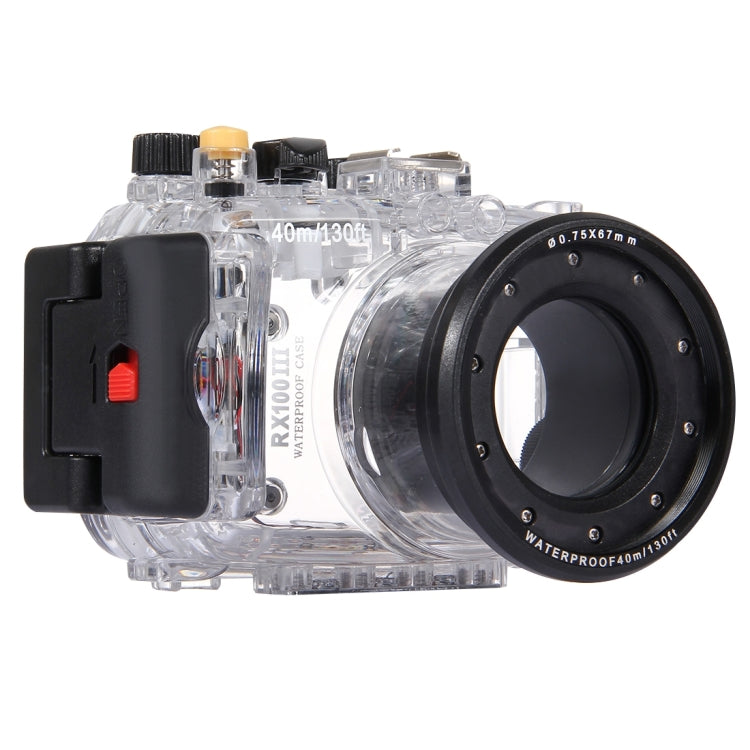 PULUZ 40m Underwater Depth Diving Case Waterproof Camera Housing for Sony RX100 III