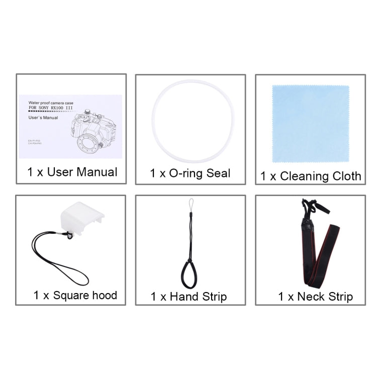 PULUZ 40m Underwater Depth Diving Case Waterproof Camera Housing for Sony RX100 III