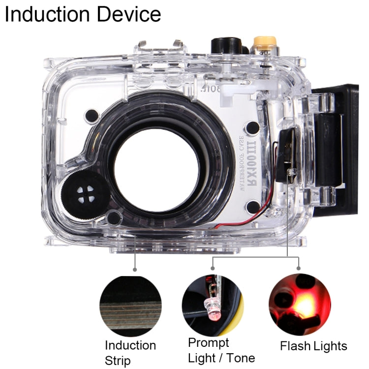 PULUZ 40m Underwater Depth Diving Case Waterproof Camera Housing for Sony RX100 III