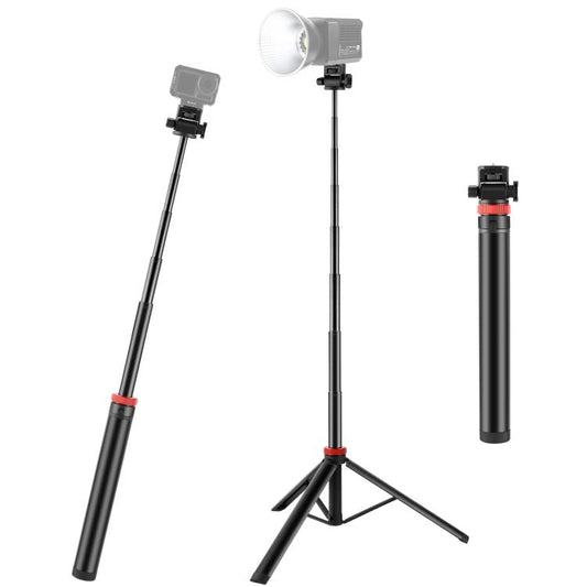 PULUZ 2m 8-section Aluminum Alloy Broadcast Fill Light Bracket Telescopic Tripod