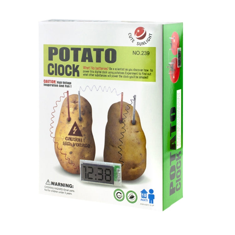 DIY Novel Green Science Potato Digital Clock Educational Kit with 2 inch LCD Screen (Potato NOT Included)