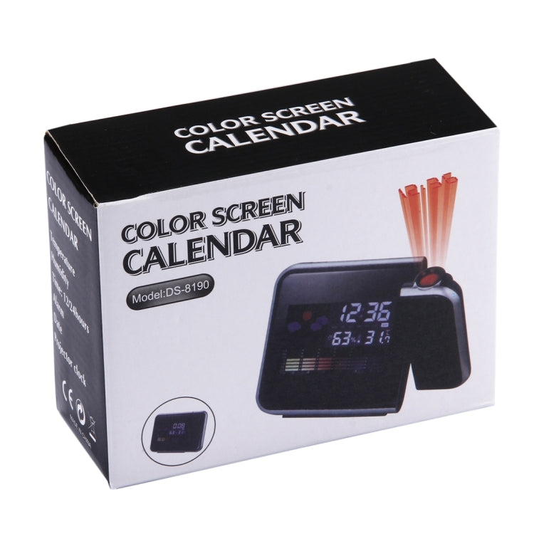 Multifunctional Digital Color LCD Display LED Projection Alarm Clock with Weather Station / Temperature / Humidity / Calendar