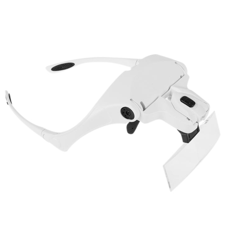 5 Lens 1.0X-3.5X Loupe Glasses Bracket Headband Magnifier with 2 LED Lights Eye Magnification Goggles Magnifying Tool