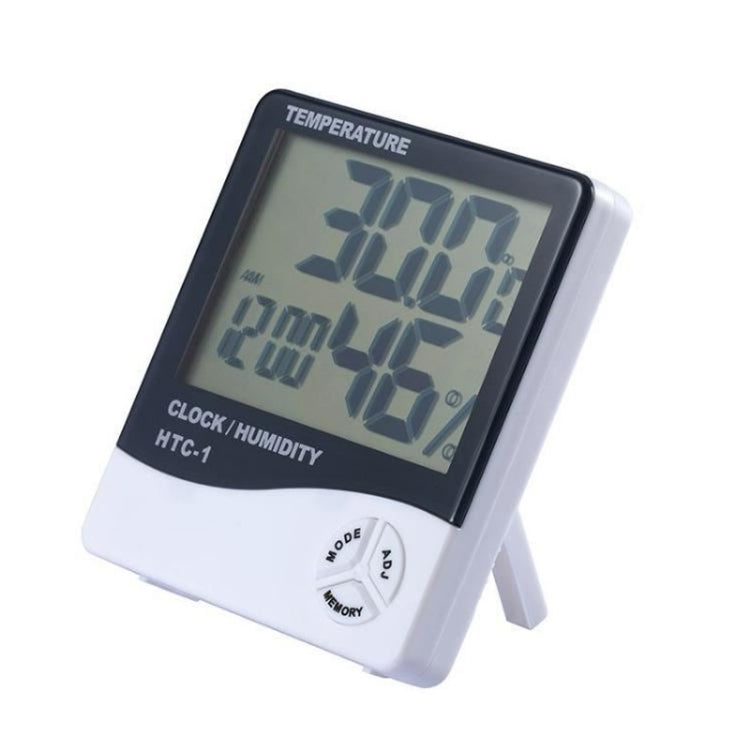 3.8 inch LCD Digital Temperature & Humidity Meter with Clock / Calendar (HTC-1)