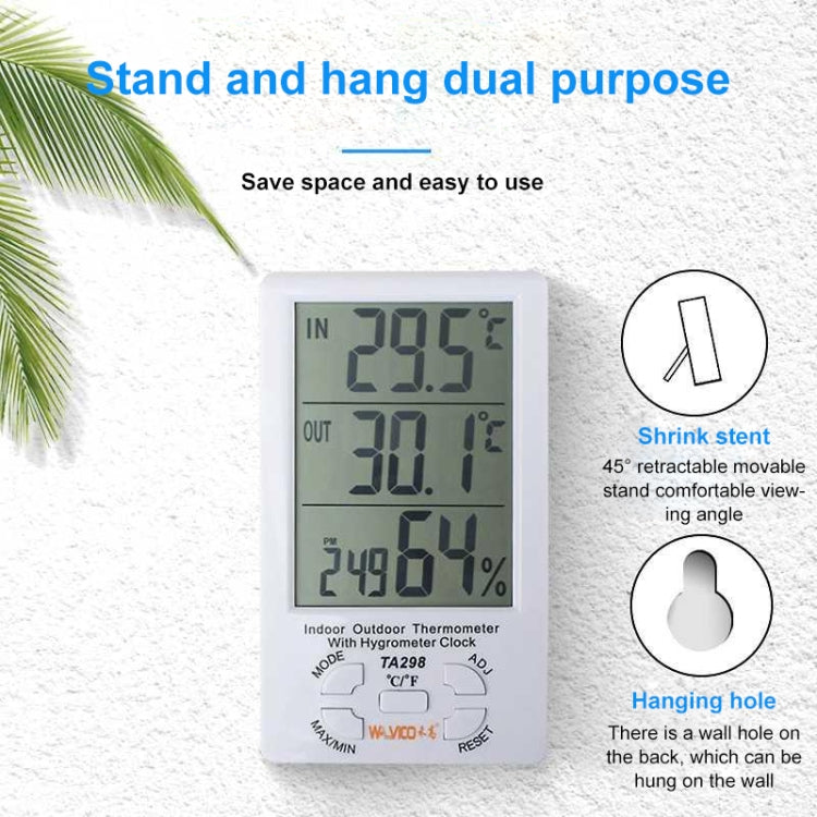TA298 Digital LCD Humidity / Hygrometer and Thermometer with Extra Sensor Cable