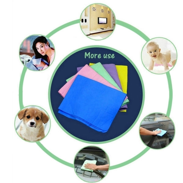 KANEED Super Absorption Clean Cham PVA Synthetic Chamois Car Wash Towel, Random Color Delivery