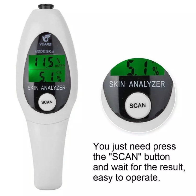 Mini Portable LCD Digital Moisture Skin Care Tester Moisture Oil Content Analyzer