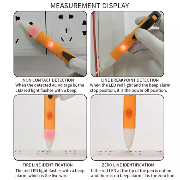 Pen Non-contact AC Voltage Alert Detector 90V-1000V, 90V-1000V, 90V-1000V Blue
