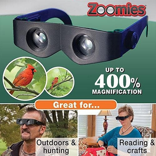 Zoomies 400% Magnification Magnifying Headband Magnifiers Glasses Telescope