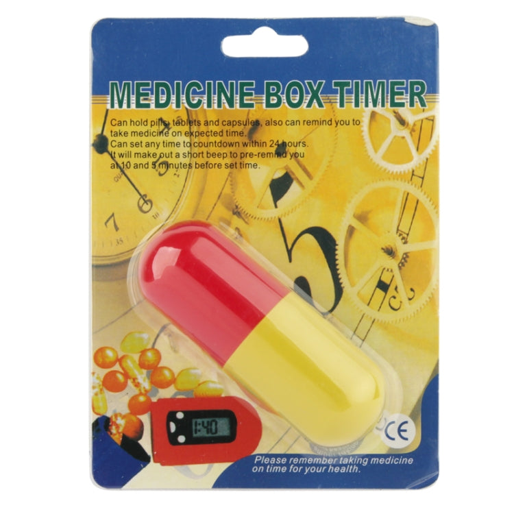 Portable Timer Pill Medicine Reminder Drug Box Keychain