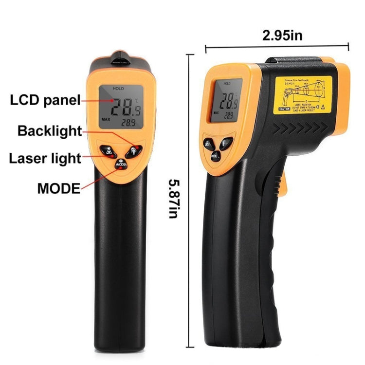 Infrared Thermometer, Temperature Range: -50 - 380 Degrees Celsius (D:S = 12:1)