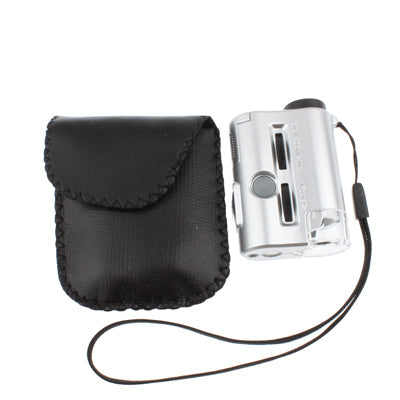 Pocket 30X-60X Microscope with 2-LED Lights / Money Detector Light