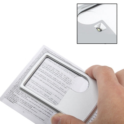 1 LED Illuminated Credit Card Design 6X / 3X Jewelry Magnifier