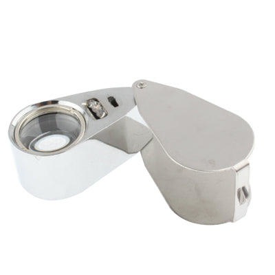 Full Metal Coating 10X Magnifying Glass Magnifier with 3 LED Lights for Currency Detecting & Jewelry Identifying