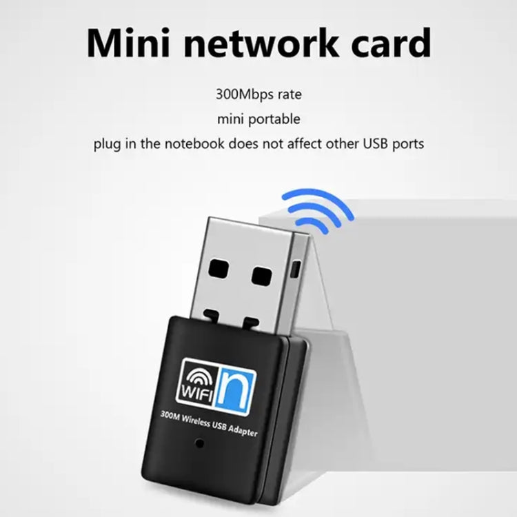 300Mbps Wireless 802.11N USB Network Nano Card Adapter