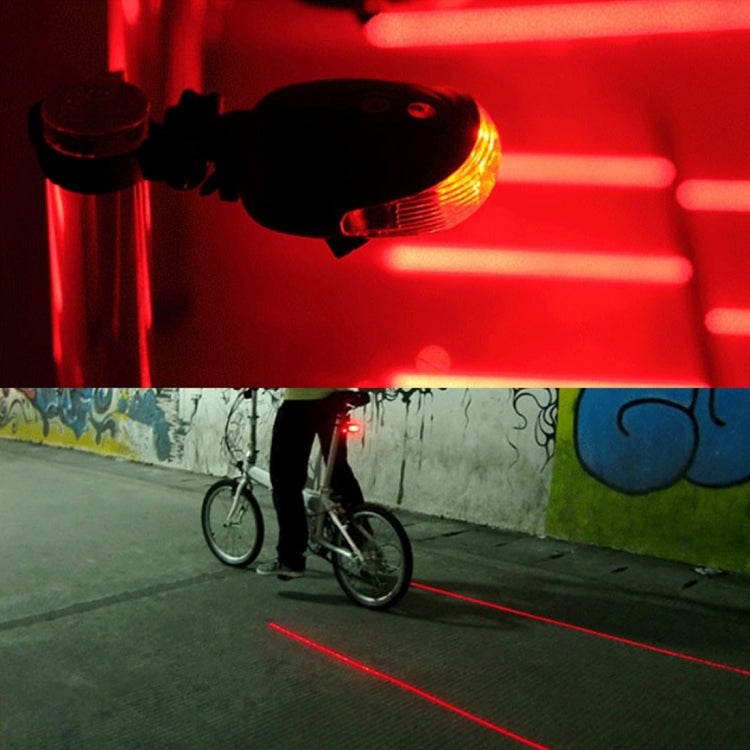 Bicycle LED Light Laser Night Mountain Bike Tail Light Taillight MTB Safety Warning Bicycle Rear Light Lamp Bycycle Light, Red