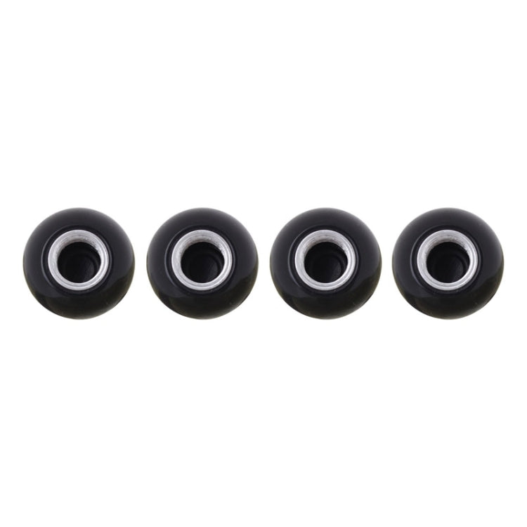 Universal 8mm American Billiards No.8 Ball Style Plastic Car Tire Valve Caps, Pack of 4