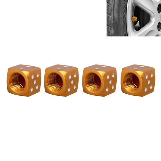 Universal 8mm Dice Style Aluminium Alloy Car Tire Valve Caps, Pack of 4, Dice Style  5, Dice Style 4, Dice Style, Dice Shape 5, Dice Style 5