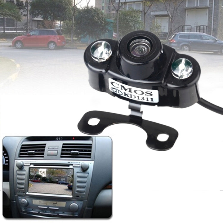 E400 Waterproof 2 LED Color CMOS/CCD Auto Car Rear View Camera for Security Backup Parking