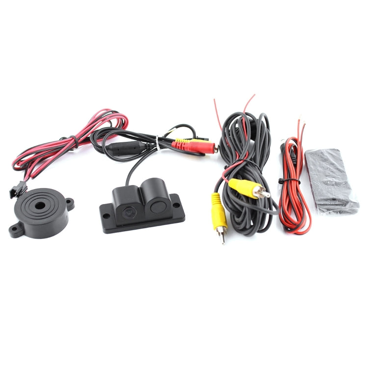 2 in 1 Mini 160 Degrees View Angle Car Rear View Reverse Backup Car Camera with Parking(Black)