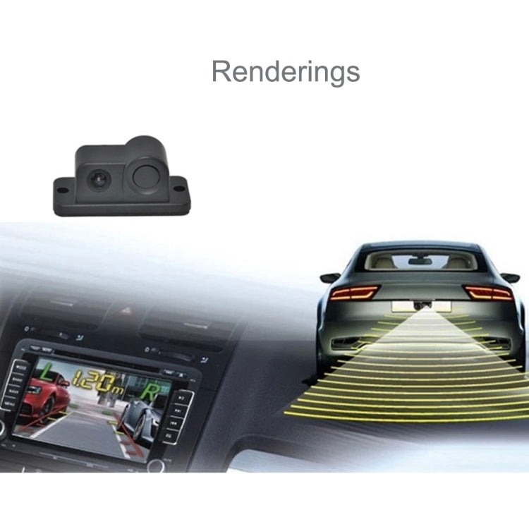 2 in 1 Mini 160 Degrees View Angle Car Rear View Reverse Backup Car Camera with Parking(Black)