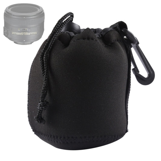 Neoprene SLR Camera Lens Carrying Bag Pouch Bag with Carabiner, Size: 8x10cm