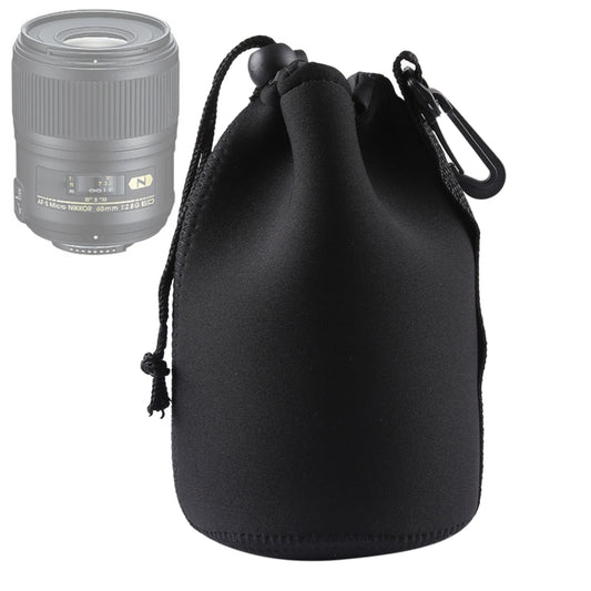 Neoprene SLR Camera Lens Carrying Bag Pouch Bag with Carabiner, Size: 10x18cm
