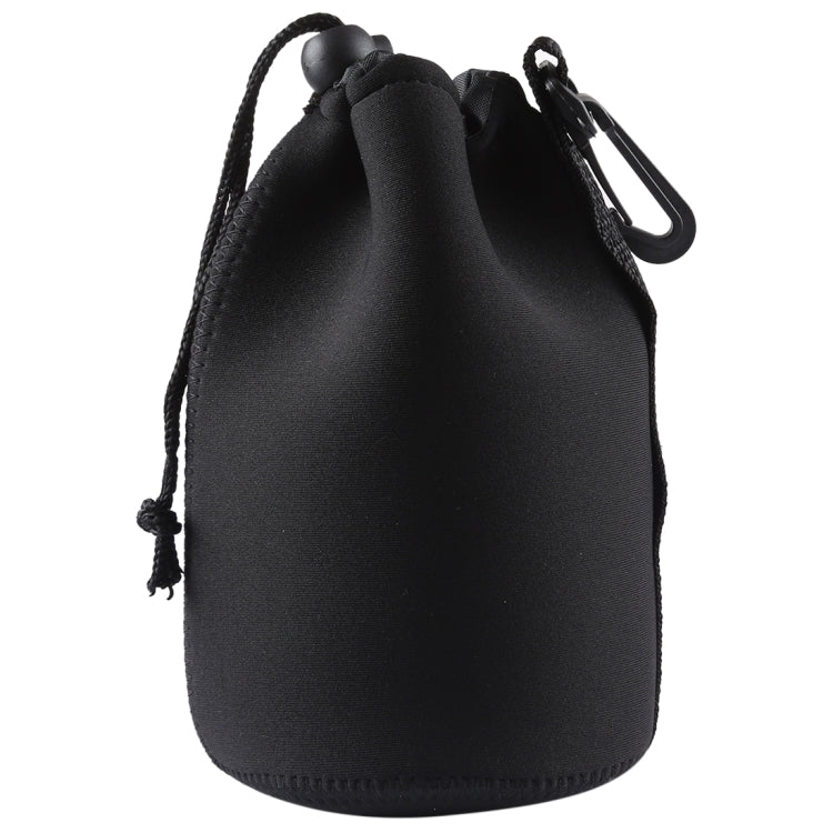 Neoprene SLR Camera Lens Carrying Bag Pouch Bag with Carabiner, Size: 10x18cm