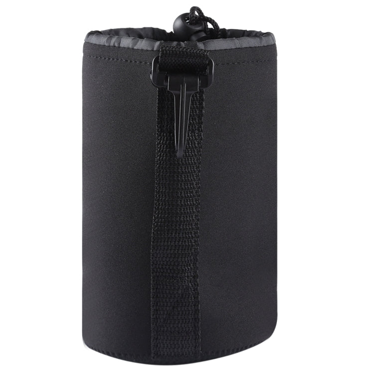 Neoprene SLR Camera Lens Carrying Bag Pouch Bag with Carabiner, Size: 10x18cm