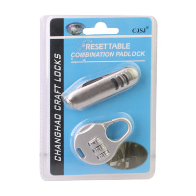 3 Digits Portable Mini Combination Lock / Tool Knife